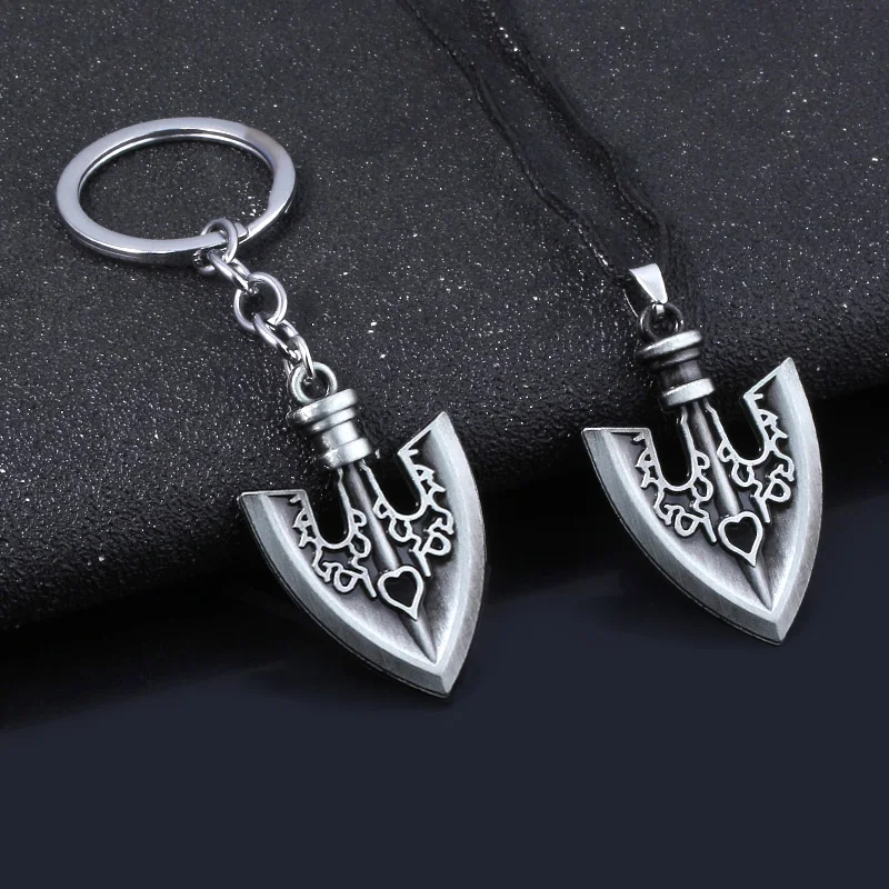 JOJOS Bizarre Adventure Killer Queen Arrow Keychain Necklace Car Backpack Pendant Key Chain Keyring Women Men Gift Jewelry