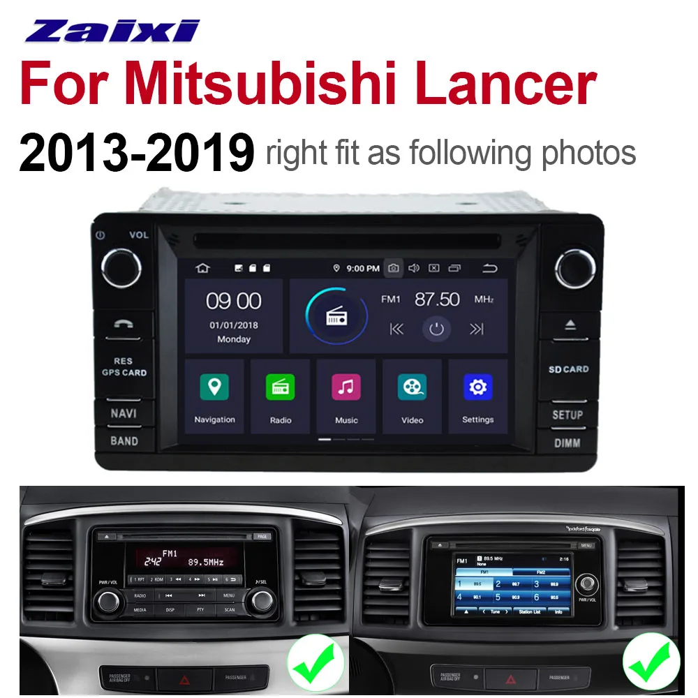 Для Mitsubishi Lancer 2013 ~ 2019 Аксессуары Автомобильное радио GPS-навигация Мультимедийный плеер Стерео Авто Видео Аудио HD Экран.
