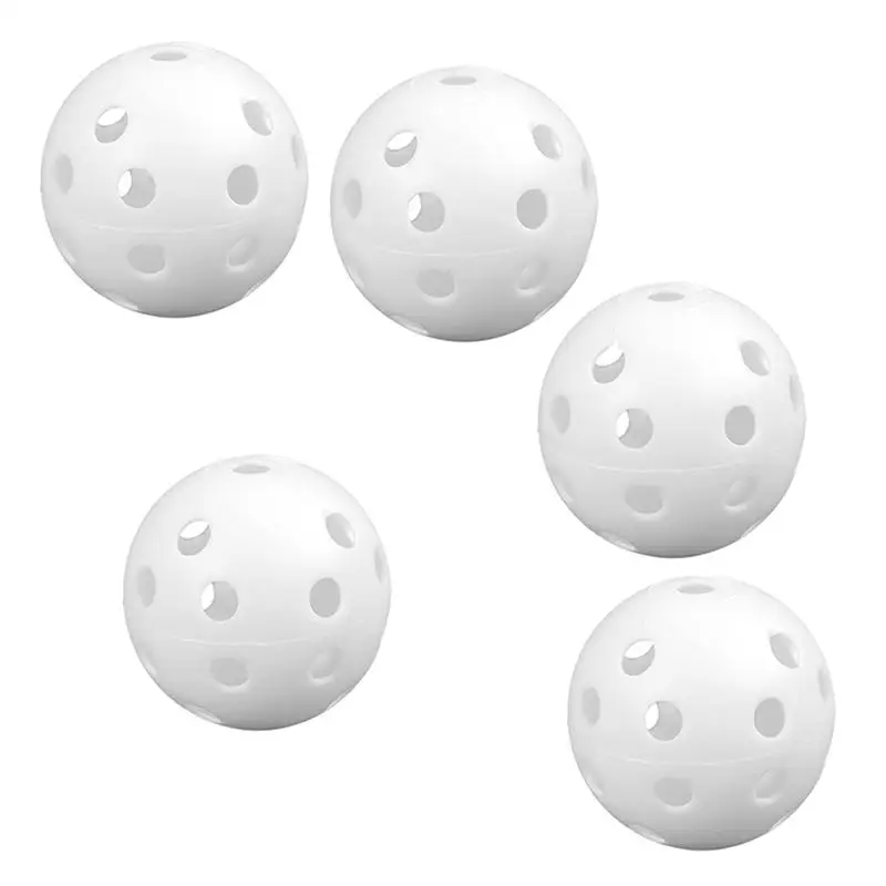 

12 Pcs White 41mm Airflow Hollow With Hole Golf Hole Practicing Toy Ball Exercise Indoor Outdoor Golf Beginner Training Balls