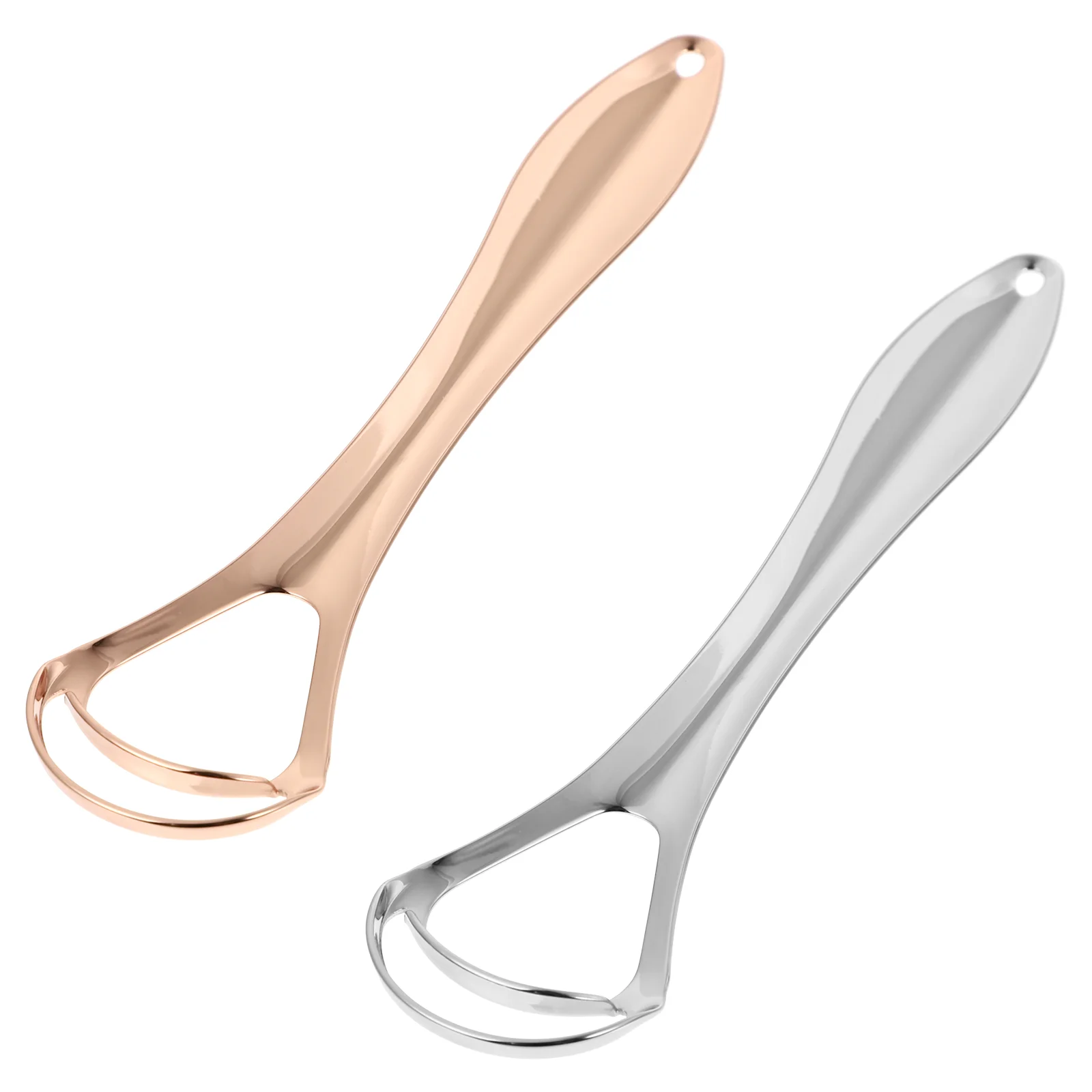 

2 шт двухслойные скребки для языка из нержавеющей стали с коробками (разные цвета)