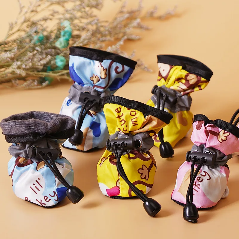 

Soft Bottom Dog Shoes for Small Dogs Non-Slip Bomei Poodle Foot Cover Pet Summer Waterproof