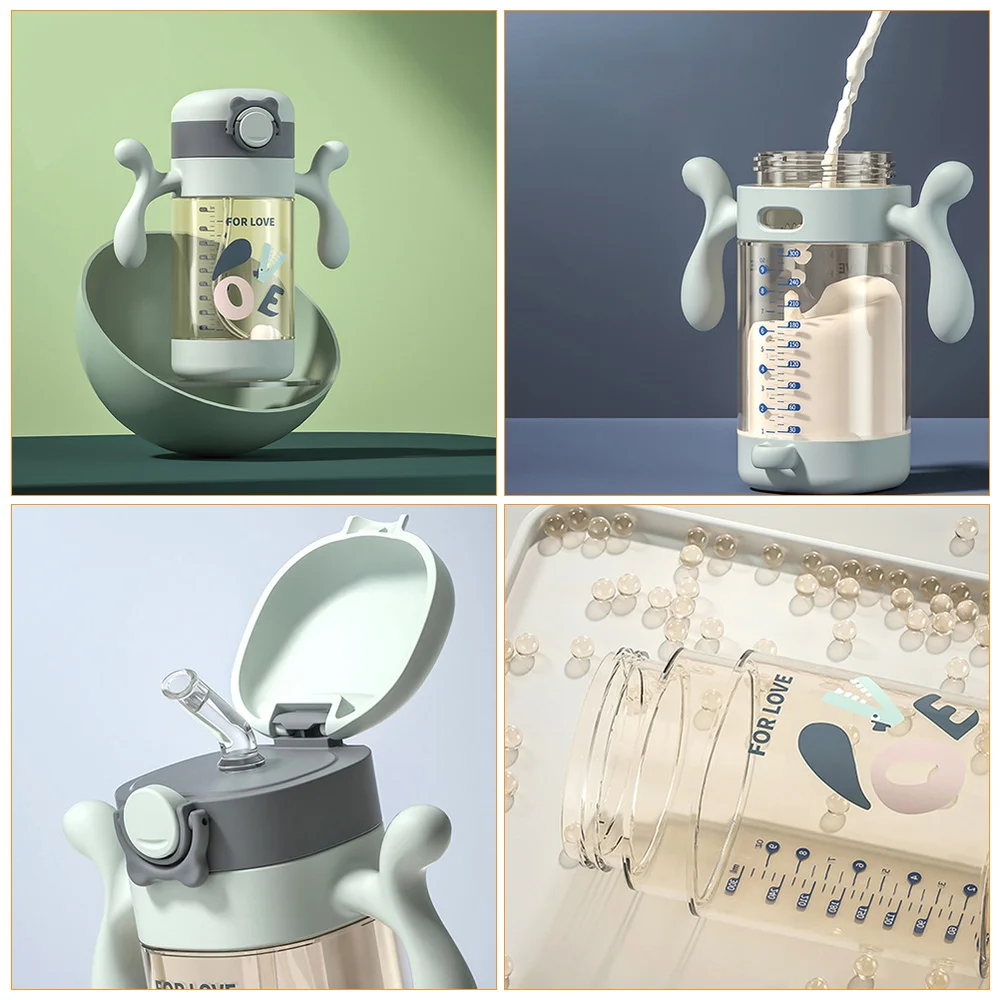 

1pc Children Water Cup Creative Adorable Baby Bottle Water Bottle (Green)