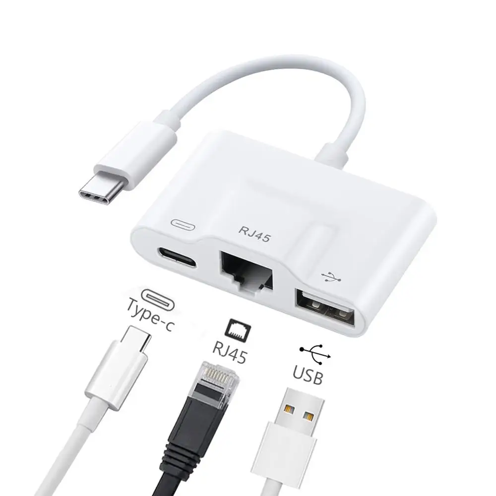 USB-C концентратор к USB type C RJ45 адаптер Поддержка PD Быстрая зарядка для samsung Galaxy huawei