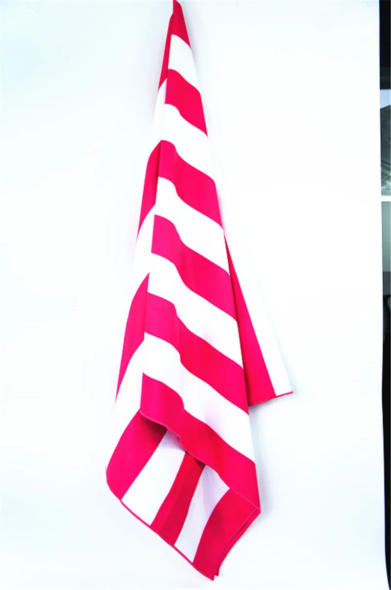 red towel 90*170 см купальное полотенце из микрофибры для женщин быстросохнущее Полосатое водопоглощающее Спортивное пляжное полотенце для купания 8 цветов - Цвет: red towel