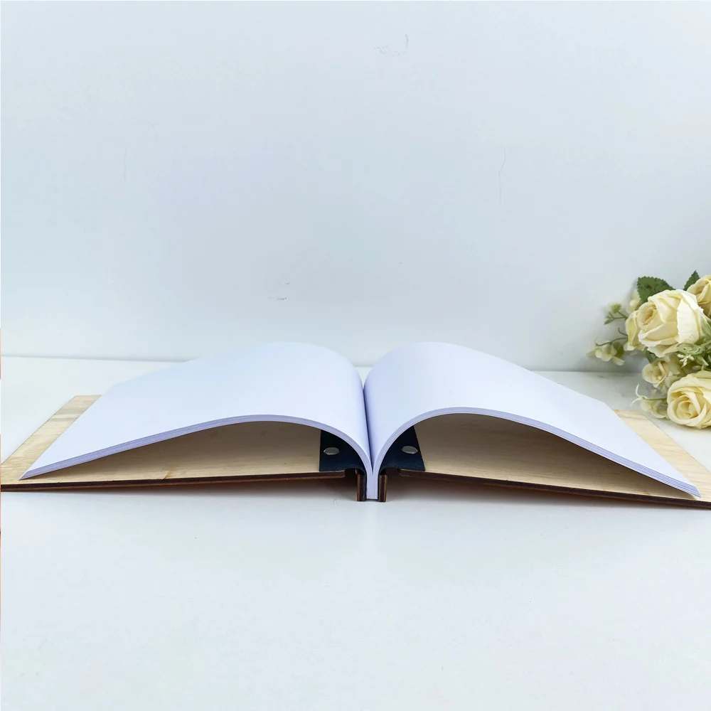 Персонализированная книга для гостей на свадьбу деревянная подписей с памятью в