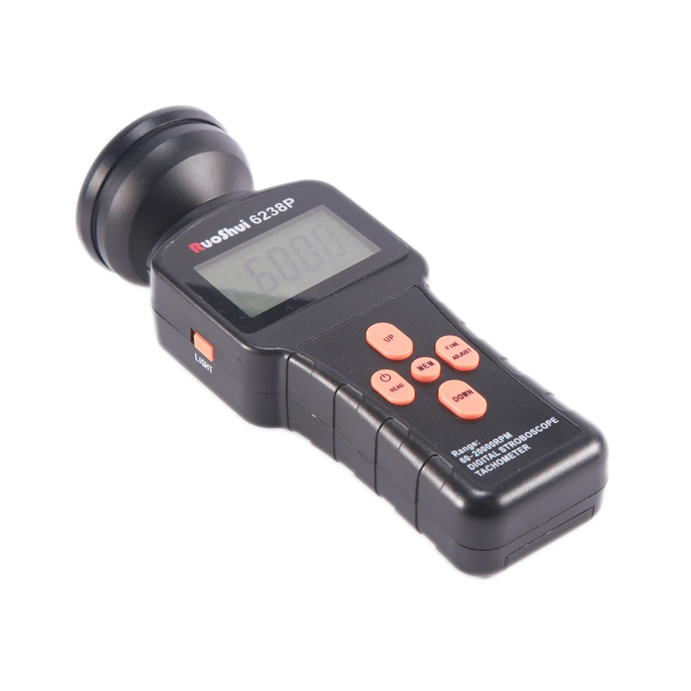 RuoShui VC6238P Цифровой Стробоскоп бесконтактный RPM фотоэлектрический измеритель скорости вращения Спидометр tacometro teser