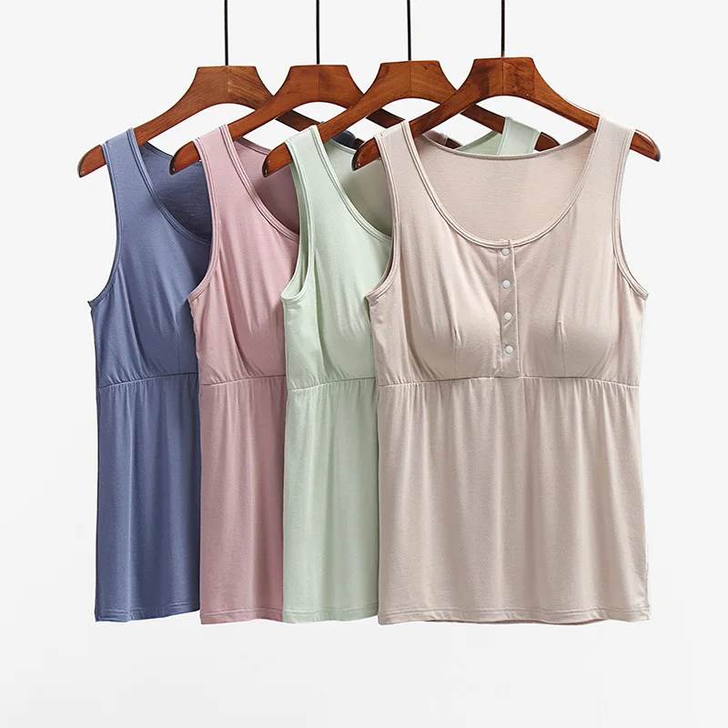 

Women Maternity Clothes no Sleeves Breastfeeding Shirts Nursing Top Pregnancy Shirt for Breastfeeding