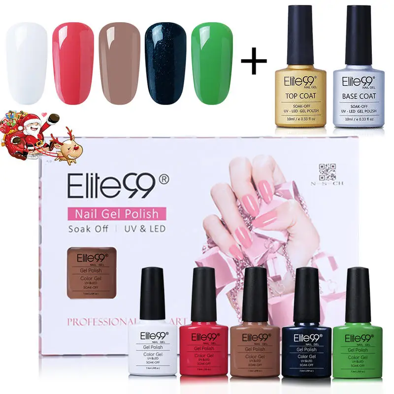 Elite99 7 шт./лот Подарочная коробка чистый цвет лак для ногтей комплект гель лака