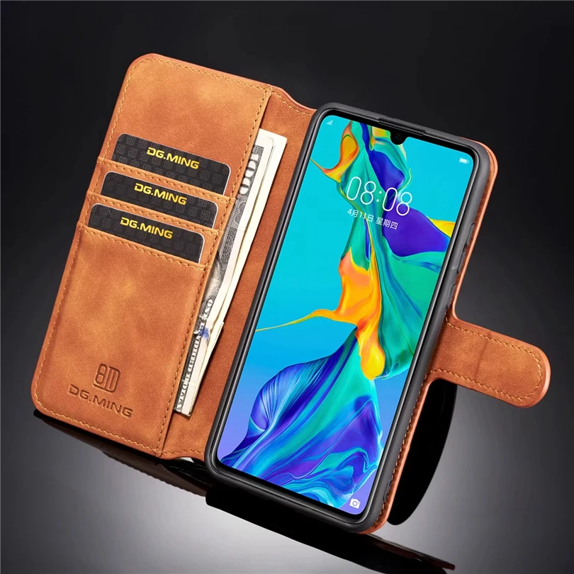 Kickstand Flip Leather TPU Phone Case For Huawei P30 P20 Lite P Smart Business Retro Matte Cover Y5 Y6 Y9 2019 | Мобильные телефоны