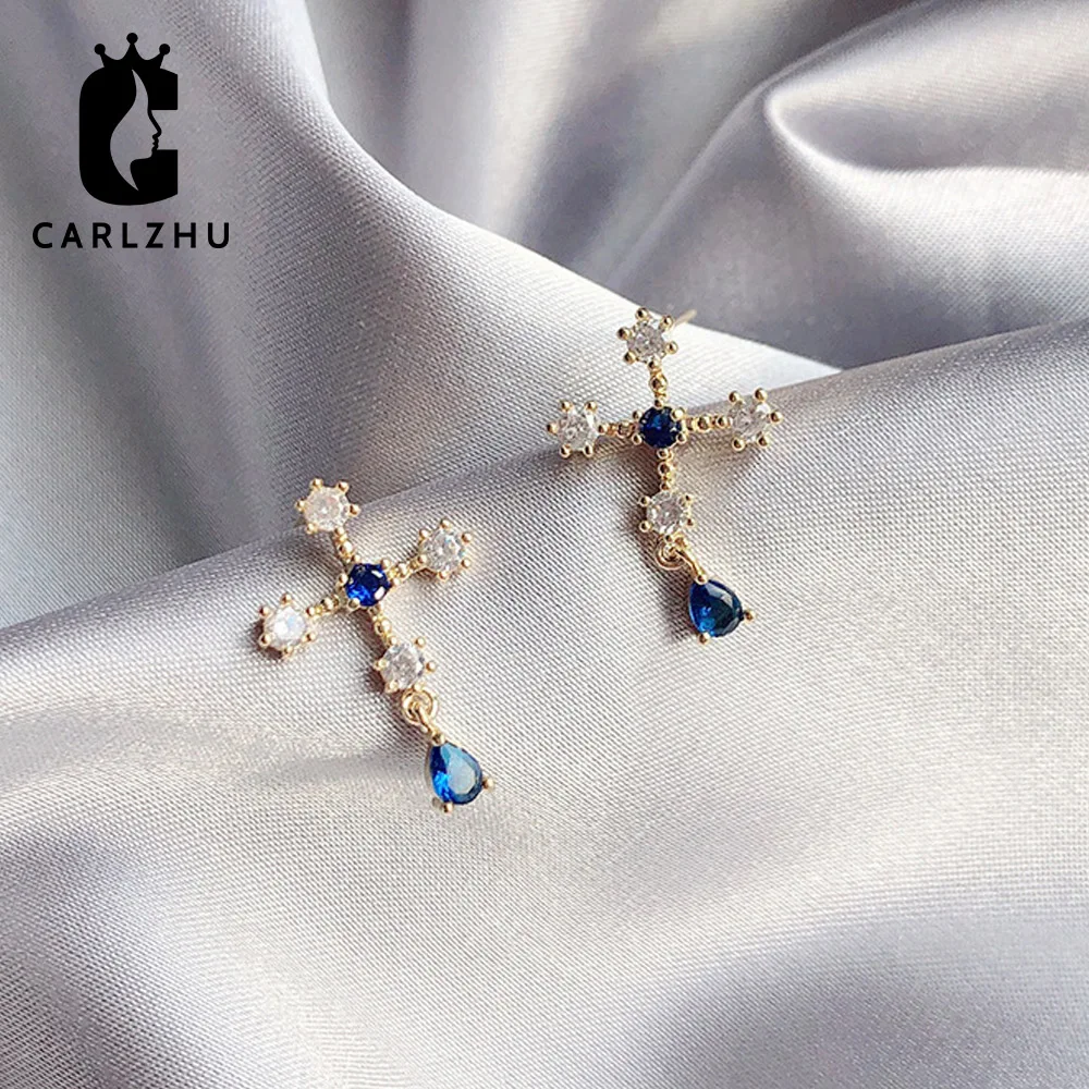 Женские серьги гвоздики из серебра 2020 пробы с фианитом|Серьги-гвоздики| |