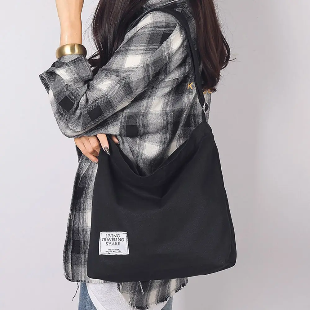 Тканевая сумка на плечо повседневная школьная для студентов книг учебы покупок