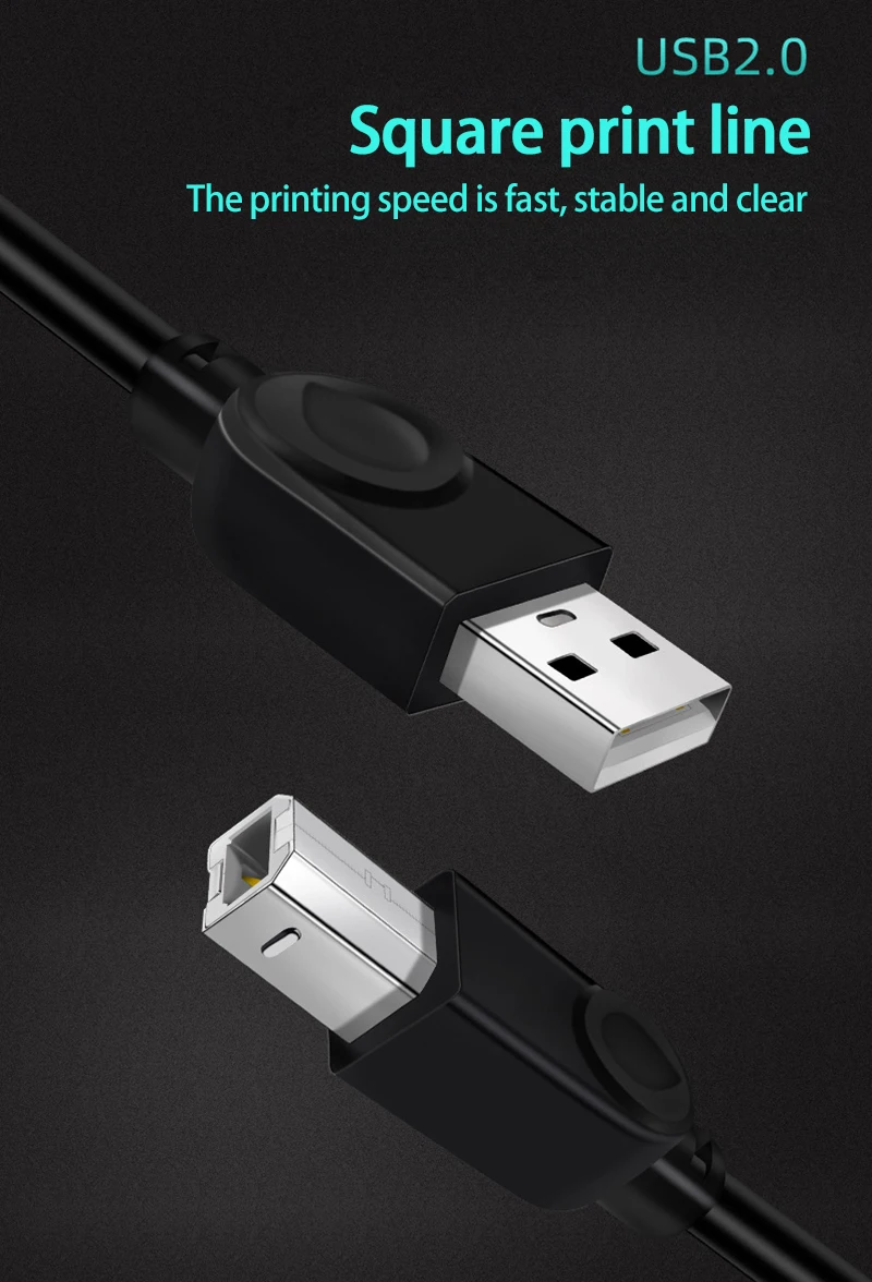 USB C к B 2 0 кабель для принтера плетеный шнур сканера Epson MacBook Pro HP Canon Brother Samsung |