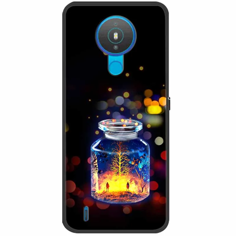 For Nokia 1.4 Case Silicone Soft TPU Wolf Lion Phone Cover for Nokia1.4 Protective Black Bumper 2021 6.52'' Para | Мобильные