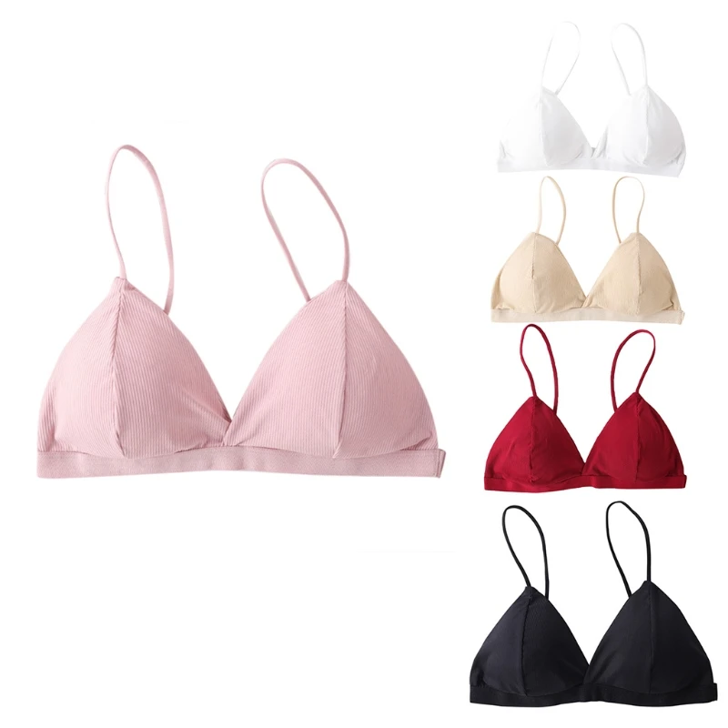 

Бюстгальтер женский с треугольными чашечками, пикантный Бралетт с запахом, бесшовная Майка с V-образным вырезом, без косточек, с подкладкой, ...