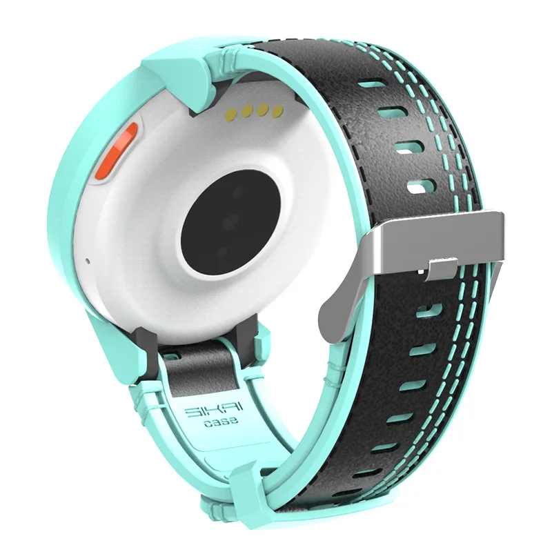 Lightblue strap Ремешок для часов Amazfit Verge Huami 3 lite A1801 чехол сменный Браслет Кожаный силиконовый ремешок SIKAI аксессуары чехол - Цвет: Lightblue strap