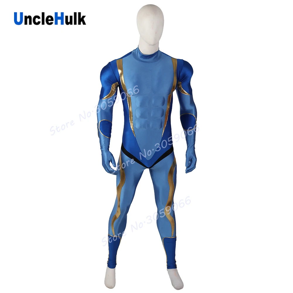 Звездный Платиновый костюм зентай-с шелковой нитью для мышц-A0301 | UncleHulk
