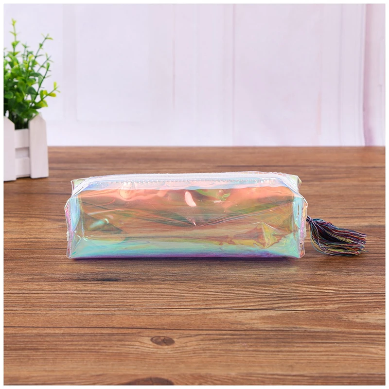 Цветная сумка-карандаш для карандашей ПВХ прозрачный чехол на молнии ручки милый