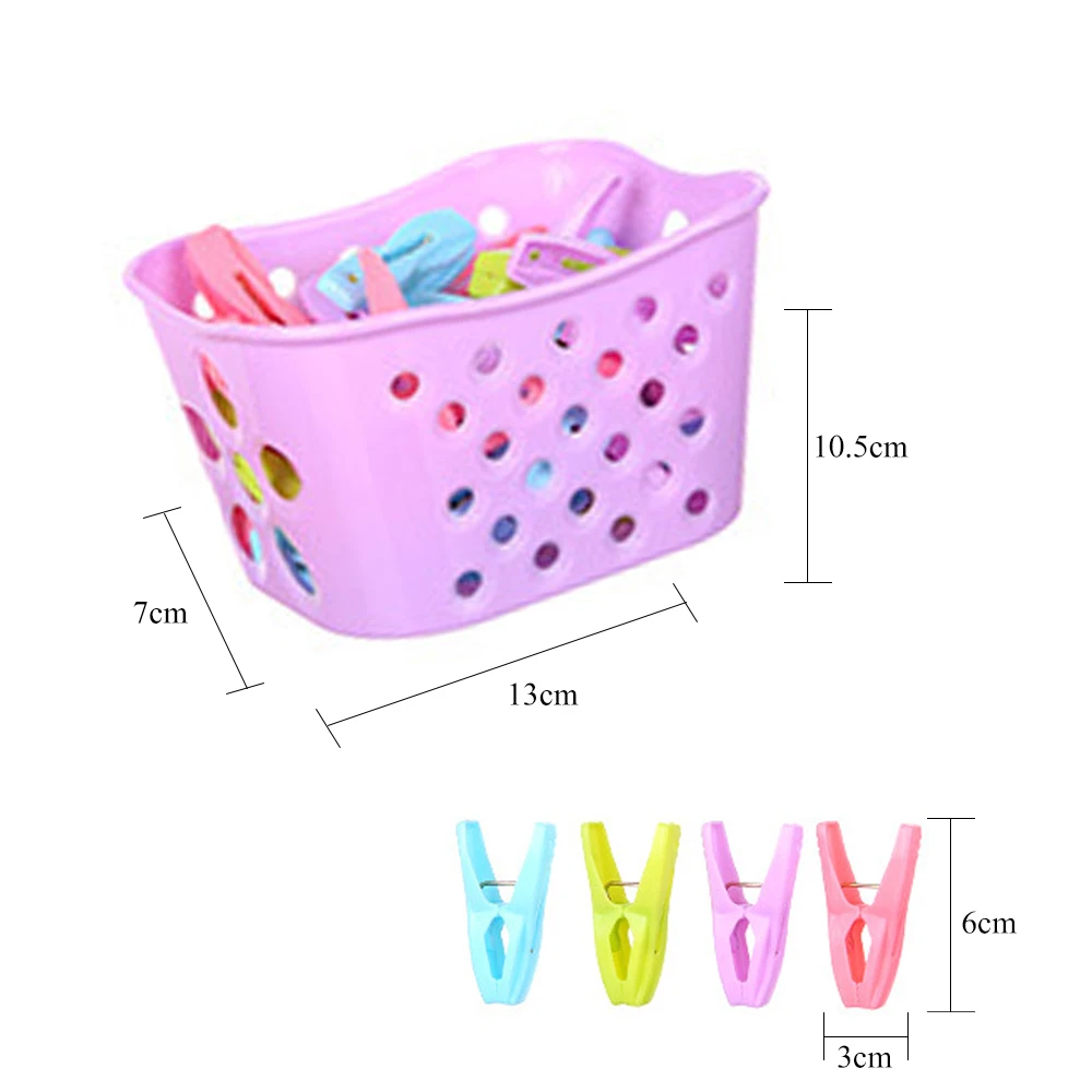 Purple with 30pcClip Летние пластиковые цветные клипсы, милое пляжное полотенце с изображением животных, зажим для предотвращения ветра - Цвет: Purple with 30pcClip