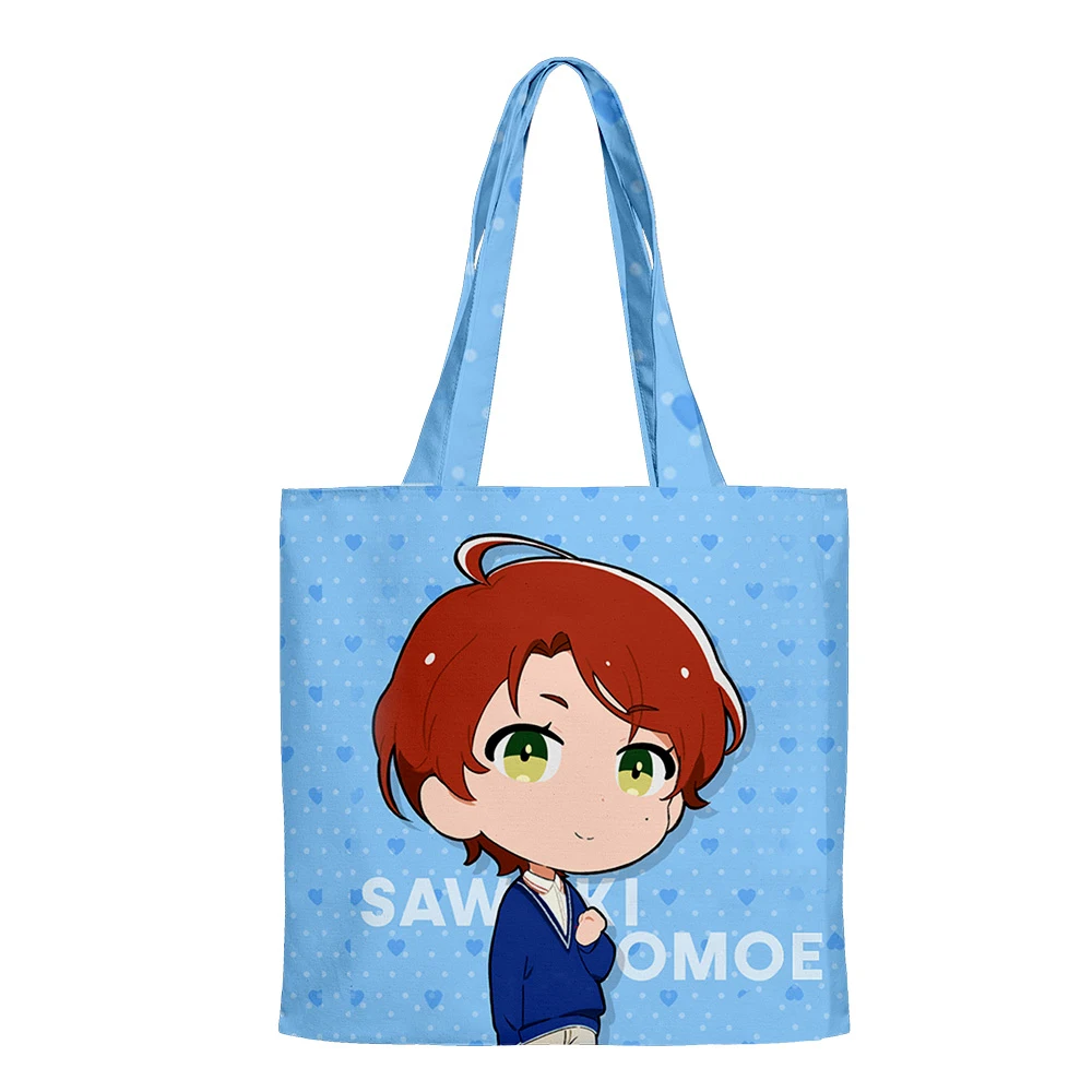 

New WONDER EGG PRIORITY 2 Handbags Cloth Canvas Tote Bag Print Shopping Bags Reusable Shoulder Shopper Bags Casual Pacakge