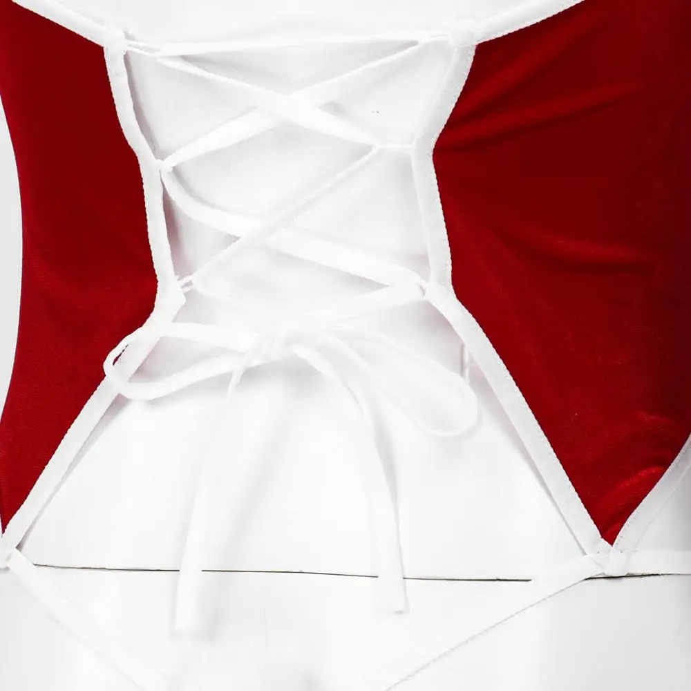 Женское нижнее белье Тедди Рождественский костюм для косплея комбидресс мягкий