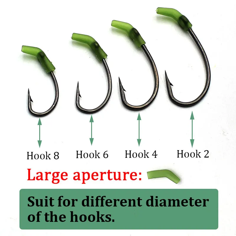 30PCS Carp Fishing Hook Kickers D Rig Kicker Aligners Hooks Sleeves Rigs Accessories End Terminal Tackle | Спорт и развлечения