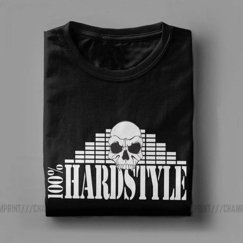 Футболка 100% Hardstyle мужская из чистого хлопка веселые футболки с круглым вырезом