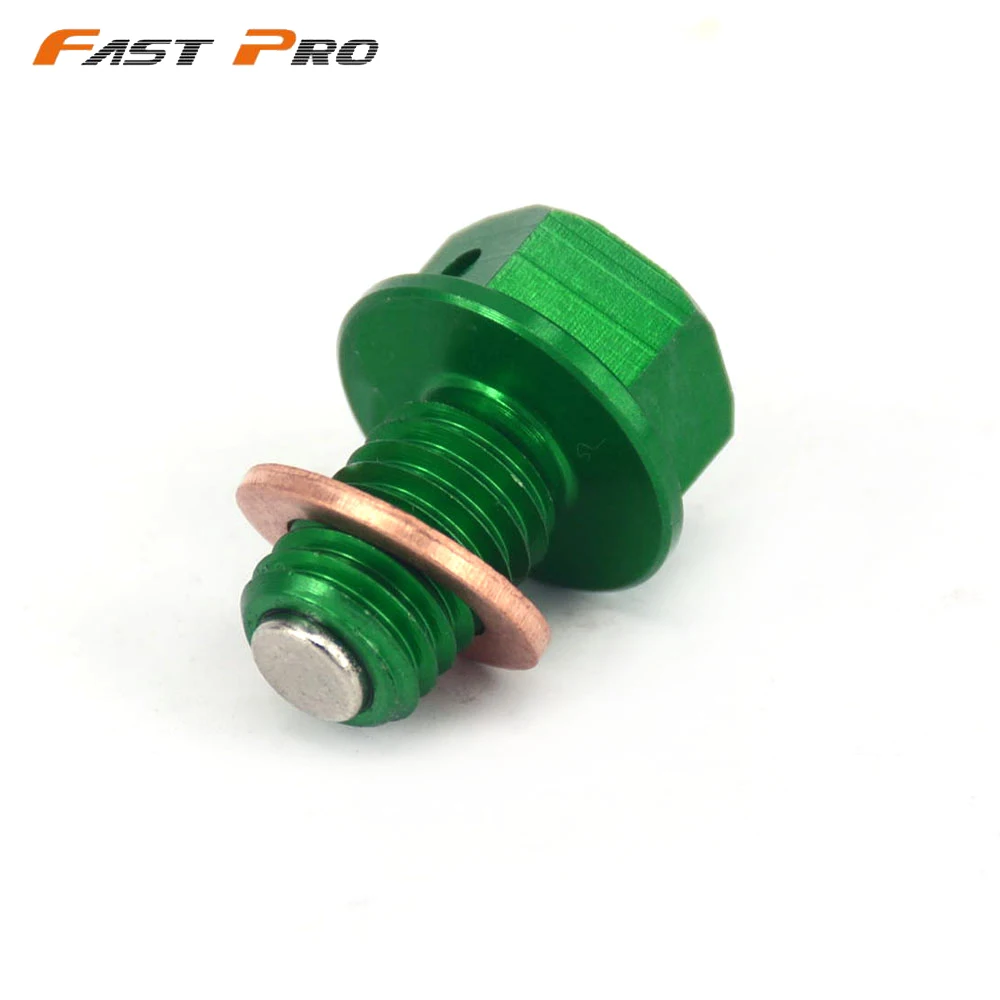 Магнитная заглушка для слива масла мотоцикла CNC KAWASAKI KX65 KX85 KX100 KX125 KX250 KX500 KX250F KX450F
