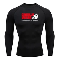 men compression running t shirt fitness skinny long sleeve sport tshirt training jogging shirts gym sportswear quick dry tights