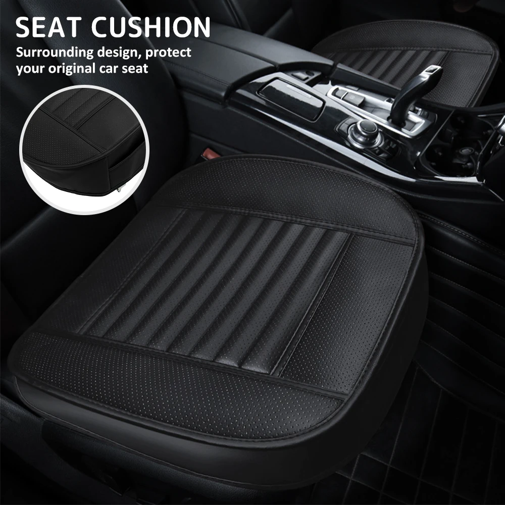 

Car Seat Cover Full Surrounding Seat Cushion Pad Protector PU Leather Front Rear Set custom car seat cover