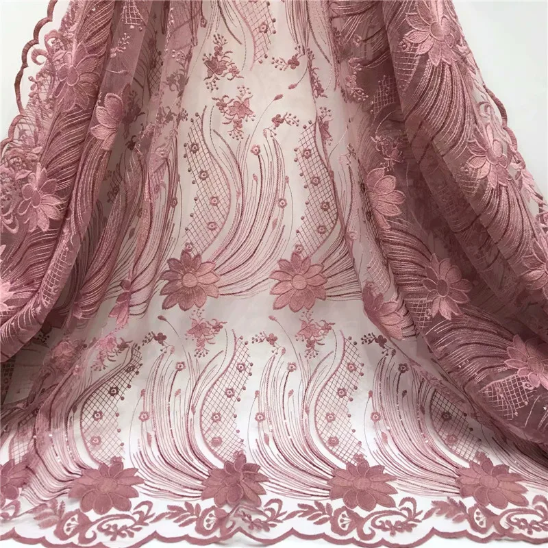 Африканская кружевная ткань 2019 высокого качества французский Тюль Блестки