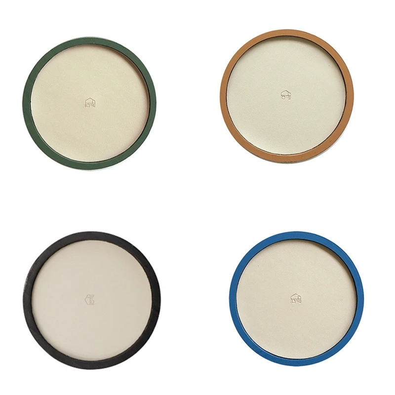 

3Pcs Coffee Trays Wood Pallet for Candle Holder Makeup Perfume Food Home Decoration Rings Plate Insulation Pad