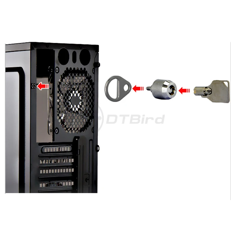 Новейшие компьютерные Чехлы винтовая Блокировка ключа блокировка шасси для