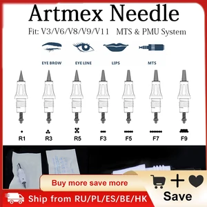 Картриджи иглы для микроблейдинга татуировок M1 L1 R3 R5 F5 F7, иглы, используемые для аппарата для перманентного макияжа Artmex V8 V6 V3 PMU, 50100 шт.