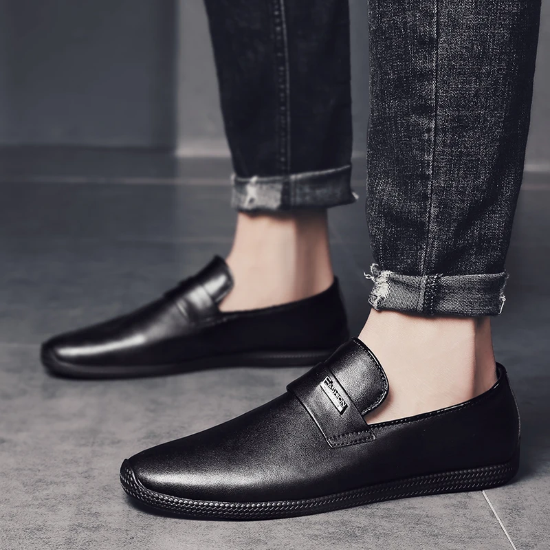 Мужские классические туфли лоферы повседневная Роскошная брендовая