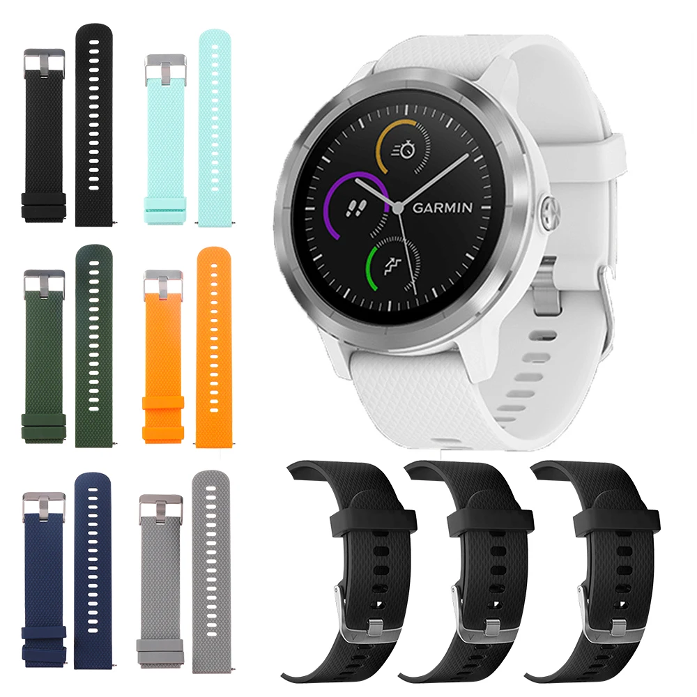 Ремешок для часов Garmin Vivoactive 3 / Vivomove HR силиконовый ремешок 20 мм Классический