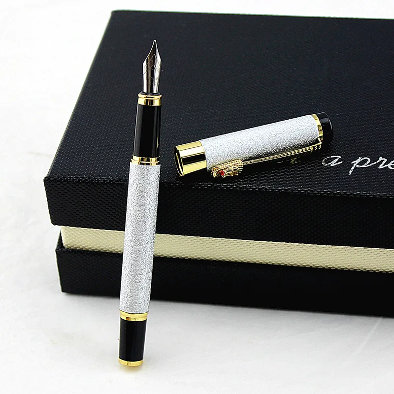 Ручка перьевая металлическая с кристаллами дракона 2 пера|Перьевые ручки| |