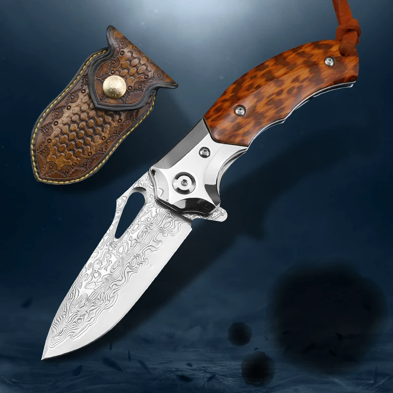 Дамасская сталь VG10 походный охотничий нож для выживания в полевых условиях