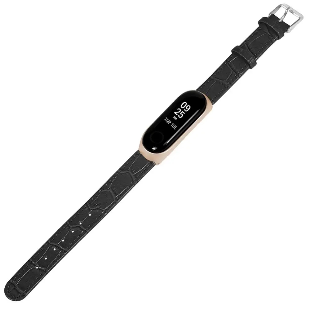 Для Xiaomi mi Band 3 4 фитнес-трекер красочные кожаные mi Band 4 3 ремешок черный золотой чехол модные браслеты