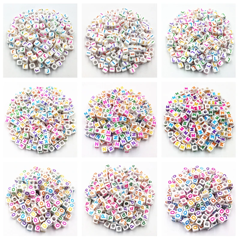 Оптовая продажа акриловые бусины 100 шт./лот с буквами новинка для самодельного