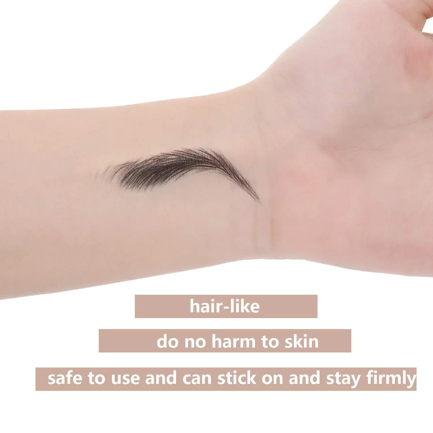 Татуировка для бровей мужчин Реалистичная поддельная татуировка 10 пар черная