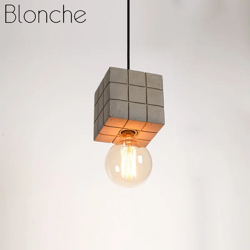 Blonche современные цементные подвесные светильники E27 Подвесная лампа в форме