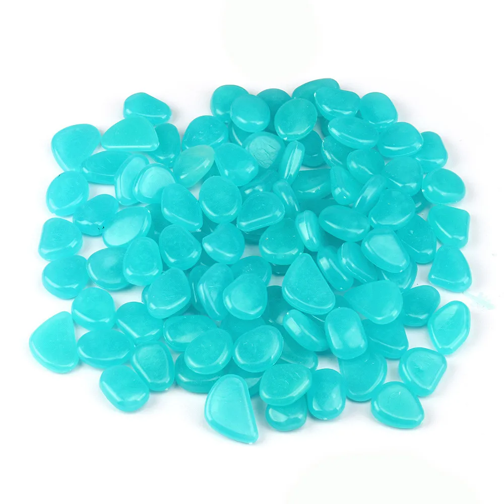 Креативный 100 светящийся в темноте Галька камень для домашнего сада Walkway