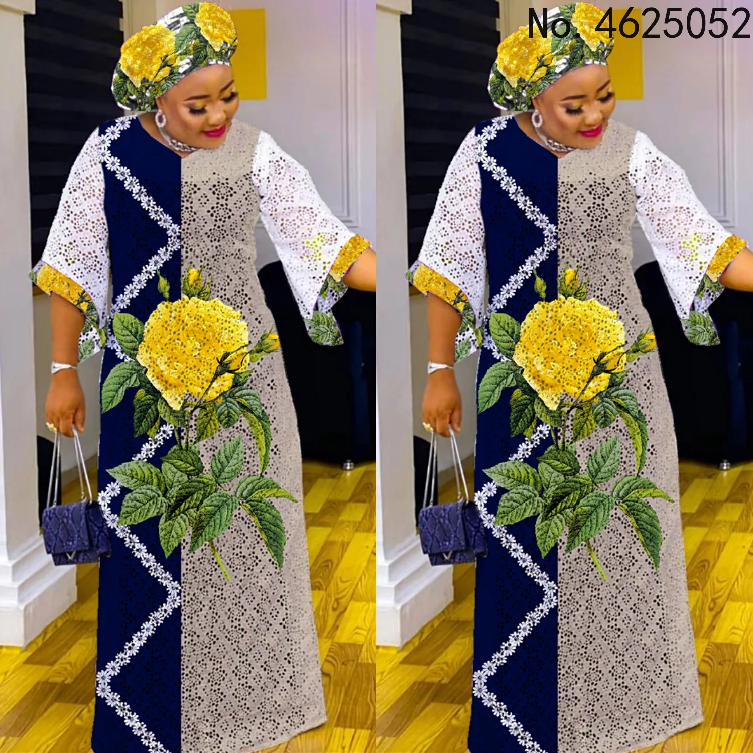 

2021 африканские платья для женщин, Осеннее Африканское женское платье с принтом, длинное платье макси, африканские халаты с внутренней завяз...