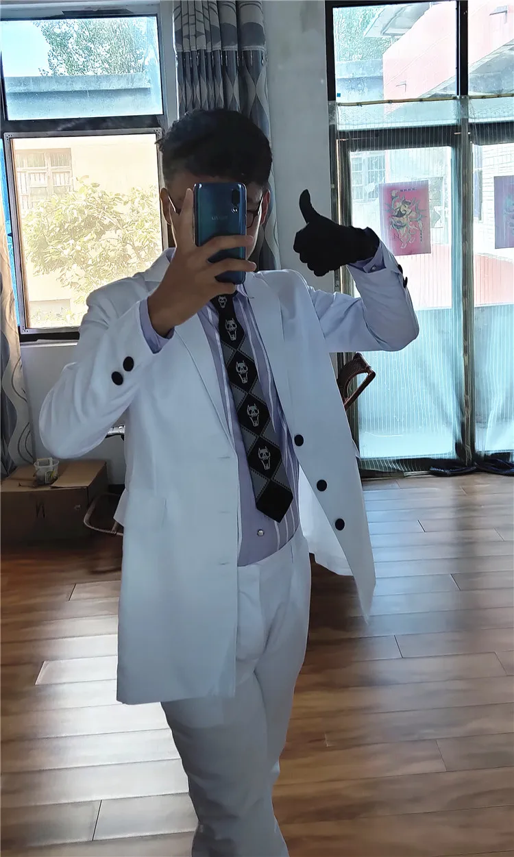 Аниме JOJO для невероятное приключение 4 Кира Yoshikage Косплэй костюм для Хэллоуин, 4 цвета