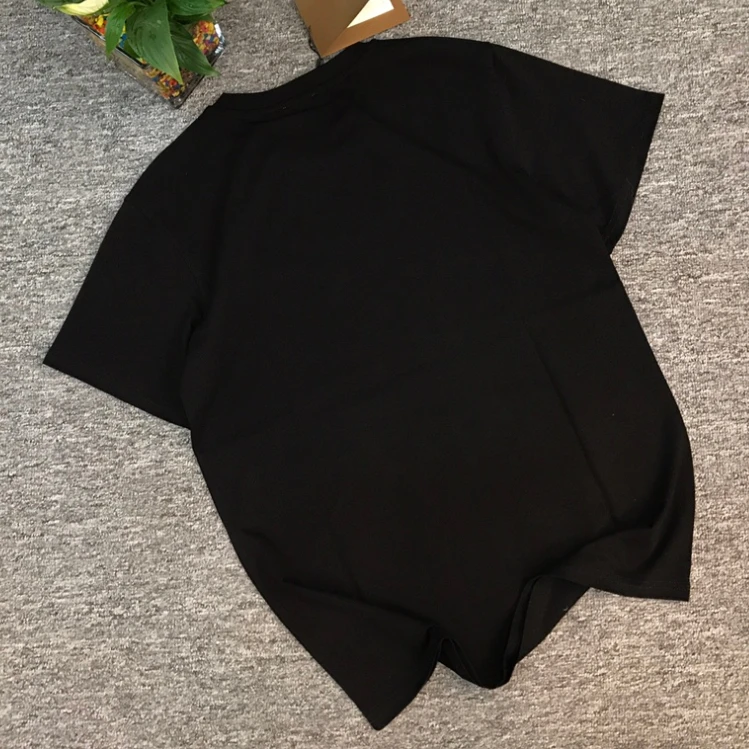 

109687 Summer Fashion Earth Embroidery Pattern Design Casual Versatile Round Neck Loose Cotton Short Sleeve T-shirt Unisex B2
