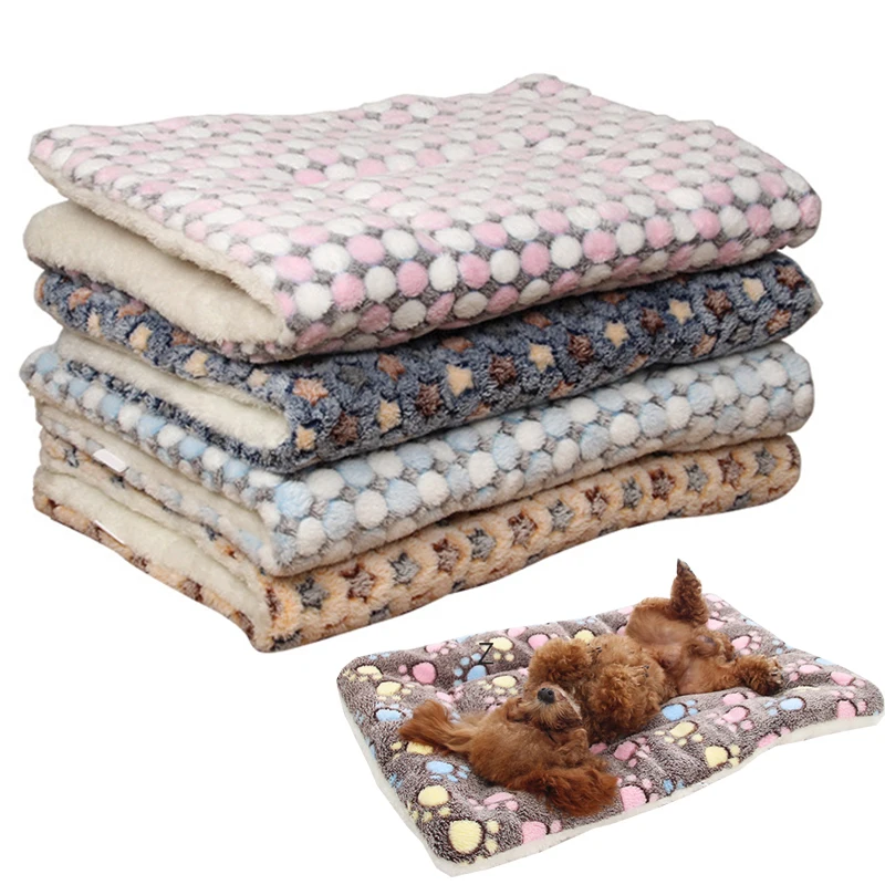 Лидер продаж теплый мягкий флисовый коврик для питомцев дорожное одеяло