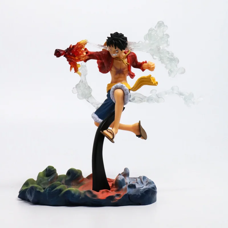 

One Piece Anime Figures Two Stage Luffy Fire Fist PVC Model 18cm Boxed Toys