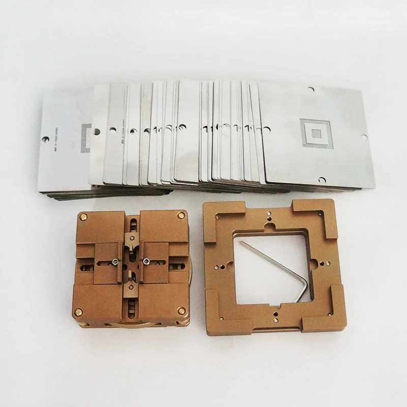 

1Set BGA 80/90MM Universal Reballing Jig Station BGA stencils 90MM 341PCS Set for Reworking Repairing