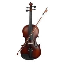 retro matte violin 44 solid wood natural acoustic violin basswood fiddle professional musical instrument with case for beginner