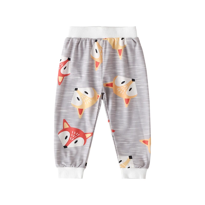 PantGray Babyinstar/Новая Модная стильная одежда для маленьких девочек Осенняя детская одежда с принтом лисы топ с длинными рукавами+ штаны - Цвет: PantGray